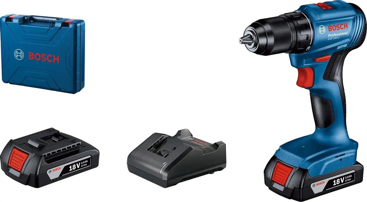 Ударная дрель-шуруповерт Bosch GSB 185-LI Professional 06019K3100 (с 2-мя АКБ, кейс)