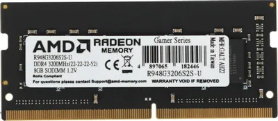 AMD Radeon R9 Gamer Series 8GB DDR4 SODIMM PC4-25600 R948G3206S2S-U