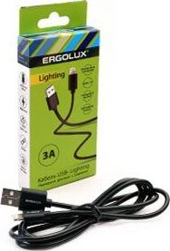 Ergolux ELX-CDC03-C02 USB Type-A - Lightning (1.2 м, черный)