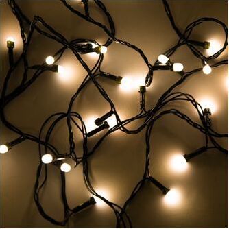 FUNRAY "Минишарики", SE-MINI-110WW, 10М, 100LED, тепл.бел,темно-зел.шн 0,7м, контр,