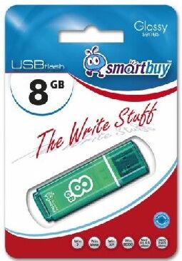 USB Flash Smart Buy Glossy Green 8GB (SB8GBGS-G)