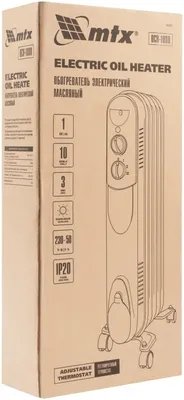 Масляный радиатор MTX OCH-1000 5 секций 230 В, 1000 Вт 98301