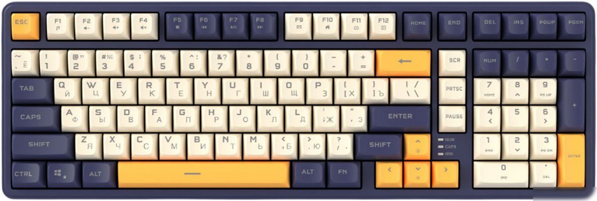 RITMIX RKB-602BL Dark Blue синий-оранжевый-бежевый