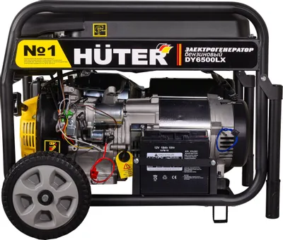 Бензиновый генератор Huter DY6500LX с колесами