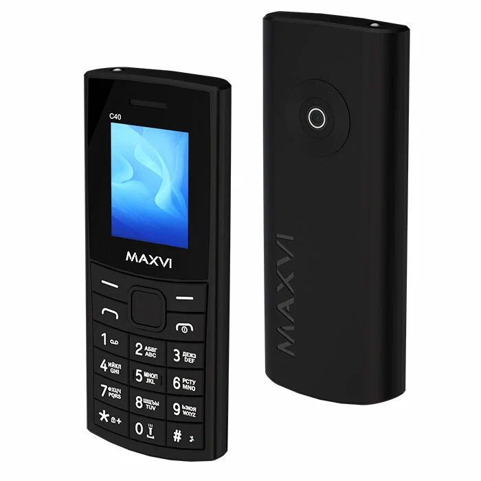 Кнопочный телефон Maxvi C40 (черный)