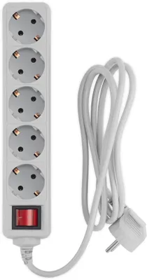 PC Pet 5 розеток, серый, 1.8 м [AP01006-1.8-GR]