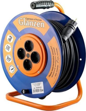 Удлинитель Glanzen EB-50-010 (50 м, синий)