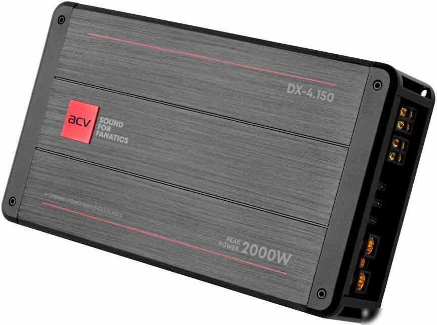 ACV DX-4.150 V4 4*150Вт/4-3-2 канал/4-2 Ом/HPF/LPF/BP/BassBoost/High Input/D class