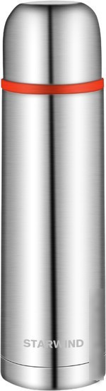 Термос StarWind 10-500 500мл (серебристый/красный)