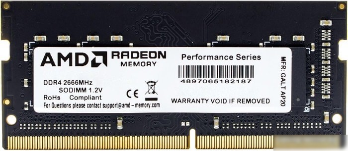AMD Radeon R7 Performance 16GB DDR4 SODIMM PC4-21300 R7416G2606S2SUO