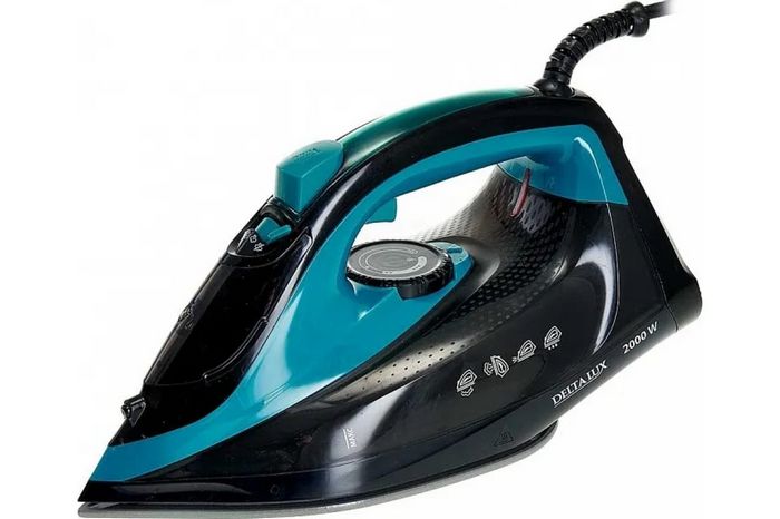 Утюг Delta LUX DE-3000 (черный/бирюзовый)
