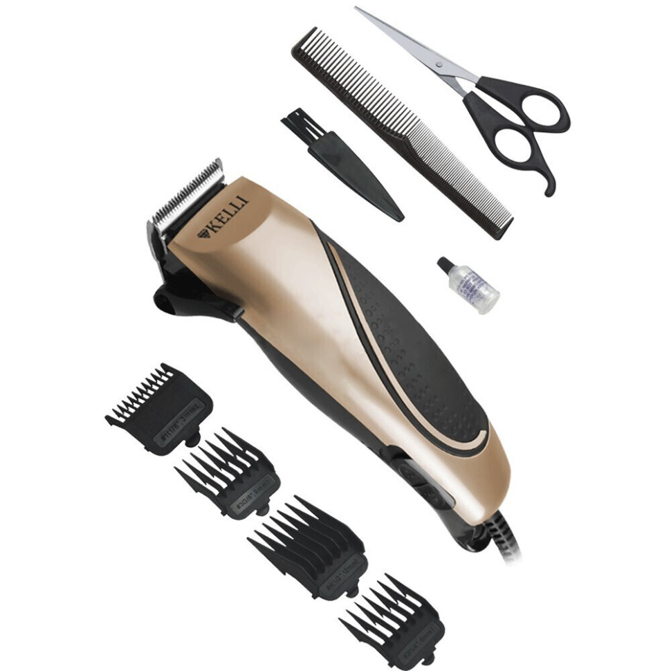 Машинка для стрижки KELLI KL-7010 (золотистый)