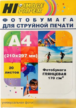 Фотобумага Hi-Black Hi-Image глянцевая А4, 170 г/м2, 20 л [A2106]