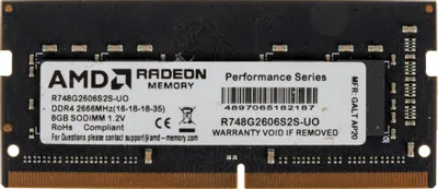 AMD Radeon R7 8GB DDR4 SODIMM PC4-21300 R748G2606S2S-UO