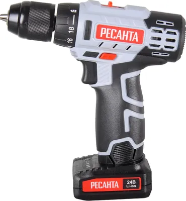 Дрель-шуруповерт Ресанта ДА-24-2ЛК (с 2-мя АКБ, кейс)