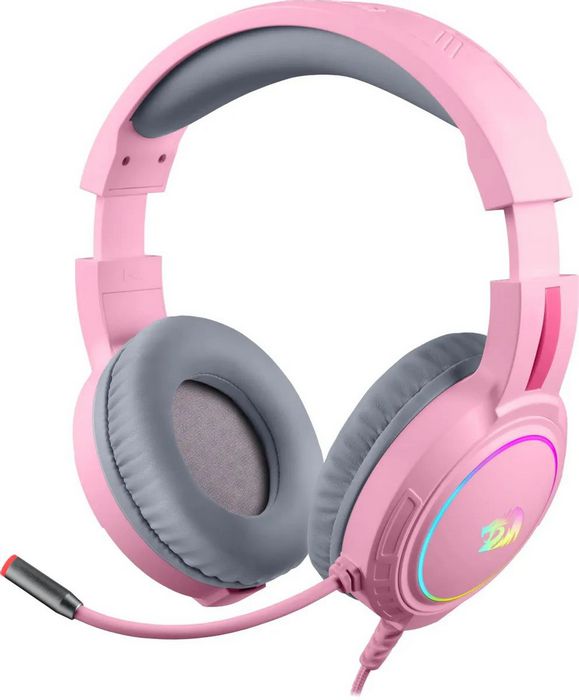 Наушники REDRAGON (71763) Mento RGB, 3.5мм, розовые