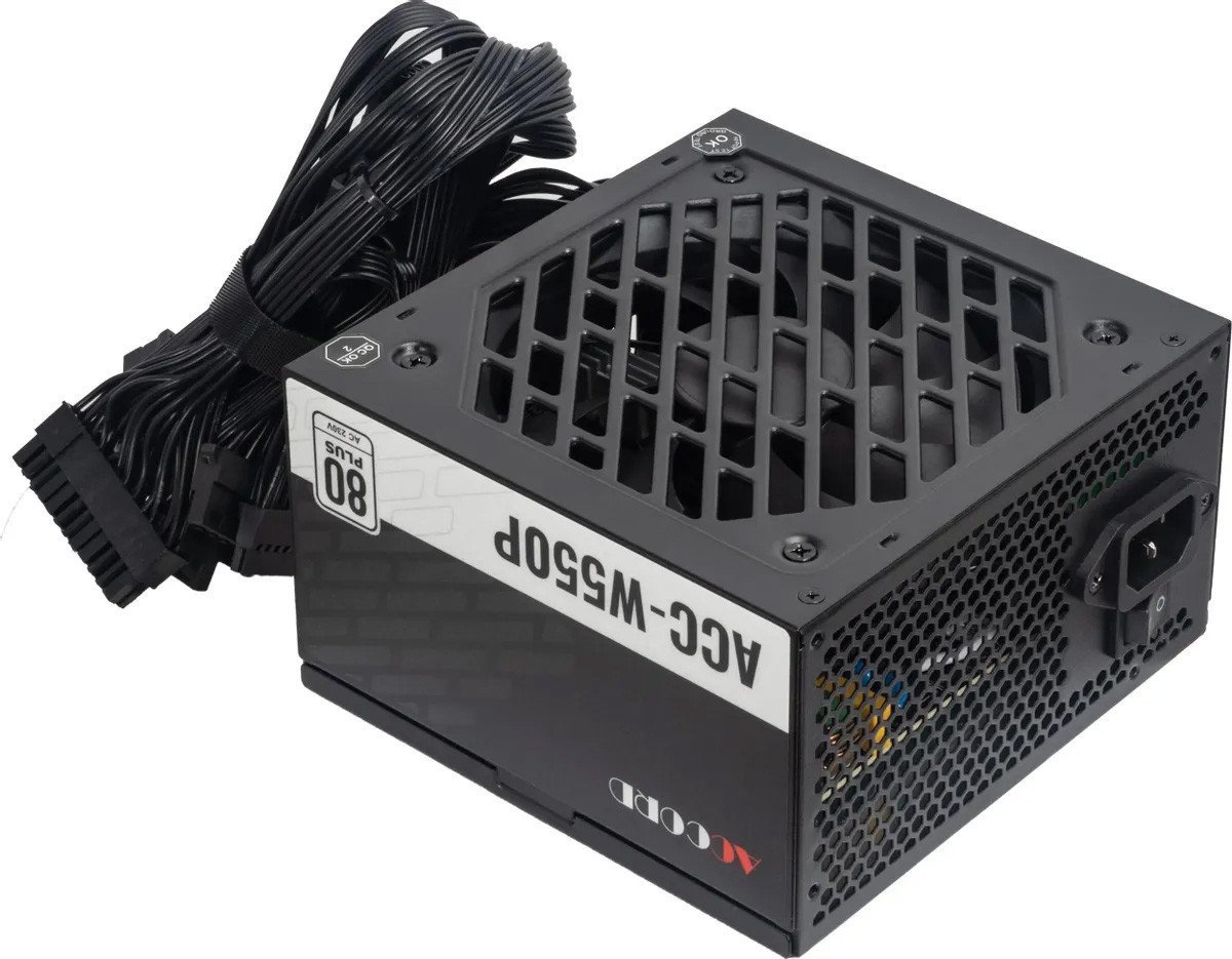 ACCORD Блок питания ATX 550W ACC-W550P 80+ white (20+4pin) APFC 120mm fan 6xSATA RTL