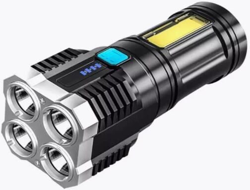 Фонарь ULTRAFLASH (15195) LED51525 (фонарь акк 4В, черн., 4LED+COB, 3 Вт, 4 реж, Micro -USB, бокс)