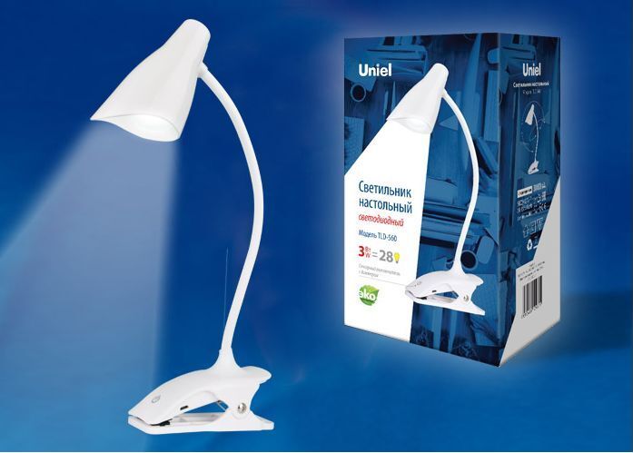 Настольная лампа UNIEL (UL-00004143) TLD-560 WHITE/LED/280LM/5000K/DIMMER