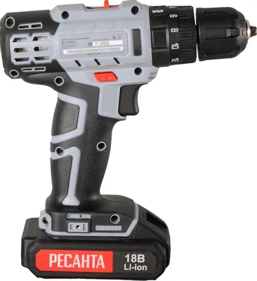 Дрель-шуруповерт Ресанта ДА-18Л-2ЛК-У (с 2-мя АКБ, кейс)