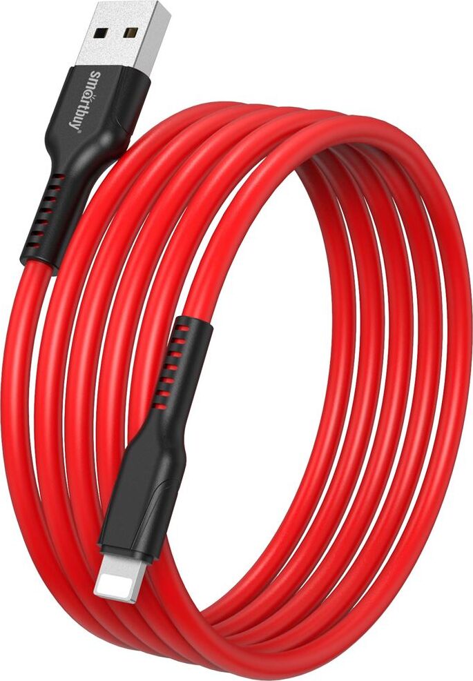 SMARTBUY (iK-512-S21br) S21 Lightning красный, 2.4 А, сил.,1 м