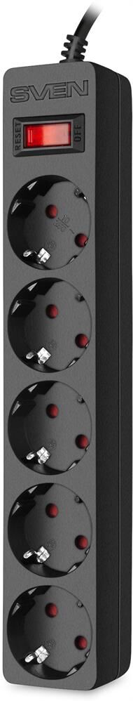 SVEN SF-05E 1,8 м (5 розеток) черный