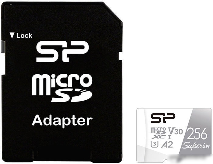 Silicon-Power Superior microSDXC SP256GBSTXDA2V20SP 256GB (с адаптером)