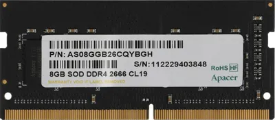 Apacer 8GB DDR4 SODIMM PC4-21300 AS08GGB26CQYBGH