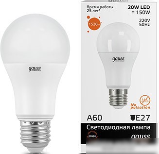 Gauss Elementary E27 20Вт 2700K [23219]