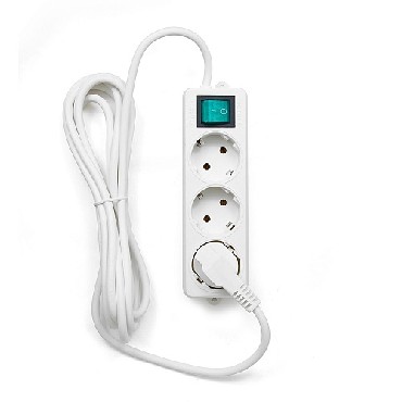 Гарнизон 3 розетки, белый, 3 м (ELB-G3-W-3)