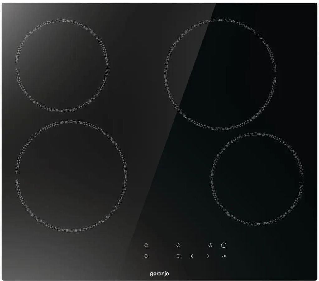 GORENJE Электрическая варочная поверхность ECT641BSCE, конфорок: 4 шт., стеклокерамика, независимая,