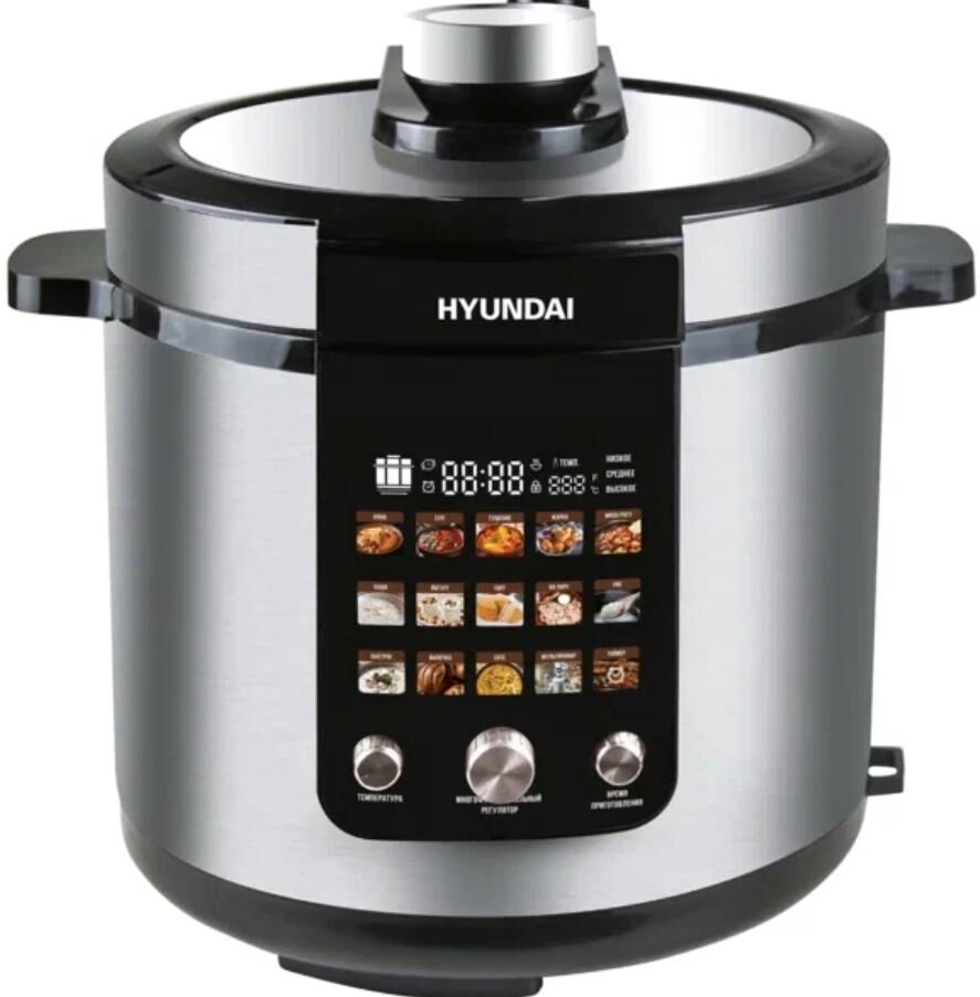 HYUNDAI Мультиварка-скороварка HYMC-2402 6л 1200Вт серебристый/черный