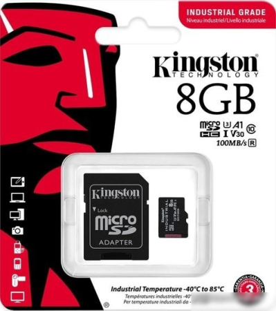 Kingston Industrial microSDHC SDCIT2/8GB 8GB (с адаптером)