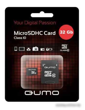 Карта памяти QUMO microSDHC (Class 10) 32GB (QM32GMICSDHC10)