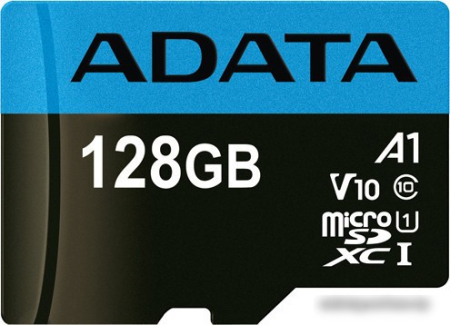 A-DATA Premier AUSDX128GUICL10A1-RA1 microSDXC 128GB (с адаптером)