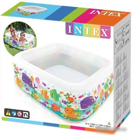 Надувной бассейн Intex Clearview Aquarium 159х159х50 (57471)