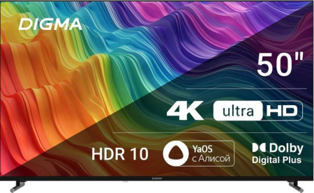 DIGMA DM-LED50UBB33 UHD SMART Яндекс