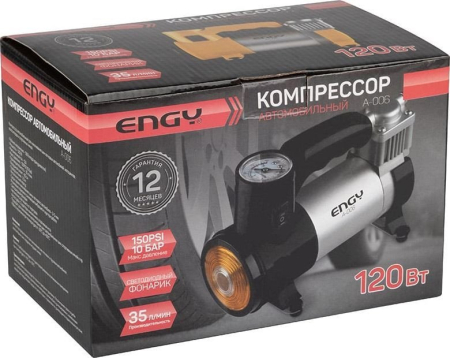 Автомобильный компрессор Engy A-006 (черный)