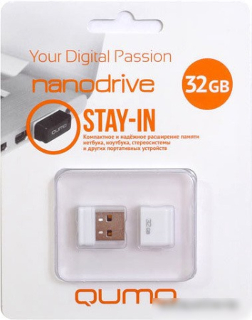 USB Flash QUMO NanoDrive 32Gb White