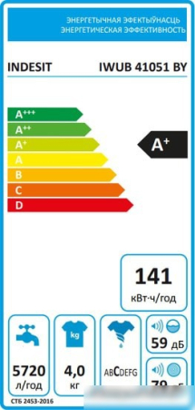 Стиральная машина Indesit IWUB 41051 BY