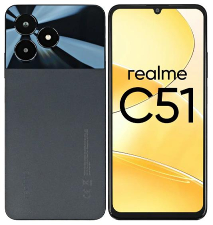 Смартфон REALME C51 RMX3830 4/128Gb Black (631011000369)