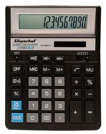 Бухгалтерский калькулятор Silwerhof SH-888X-14