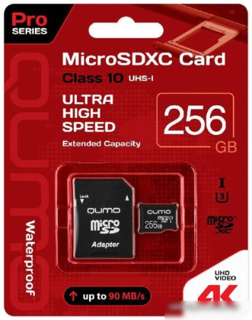 Карта памяти QUMO microSDXC QM256GMICSDXC10U3 256GB