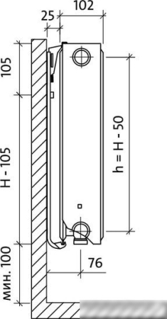 Royal Thermo Ventil Compact VC22-500-1000 (Bianco Traffico)
