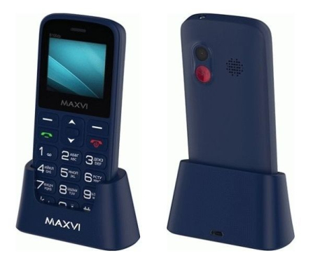 Кнопочный телефон Maxvi B100ds (синий)