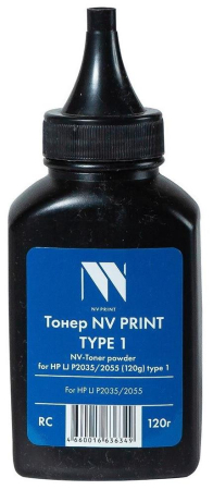 Тонер NV PRINT NV-HPLJP2035(120G)TYPE1 черный (A7083)