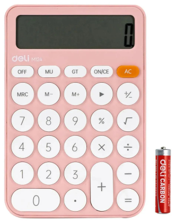 Калькулятор Deli EM124PINK