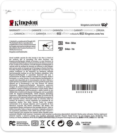 Карта памяти Kingston Canvas Select Plus microSDXC 128GB