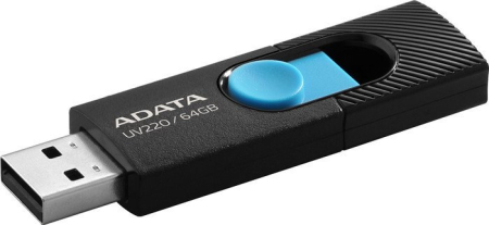 USB Flash A-Data UV220 64GB (черный/голубой)