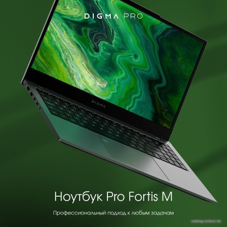 DIGMA 15.6" Pro Fortis M Core i7 1255U/16Gb/512Gb SSD/Iris Xe Graphics/Win11 Pro/Grey (DN15P7-ADXW04